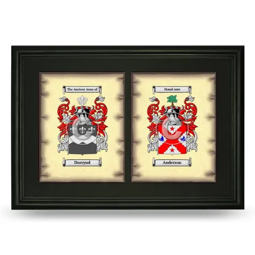 Double Coat of Arms Framed - Black