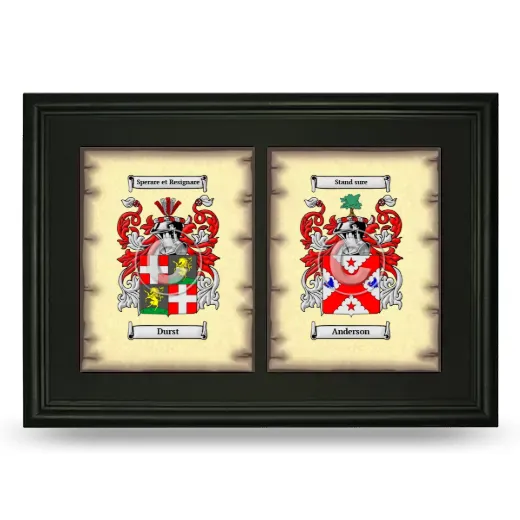 Double Coat of Arms Framed - Black
