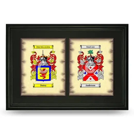 Double Coat of Arms Framed - Black