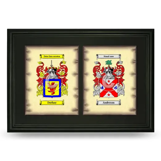 Double Coat of Arms Framed - Black