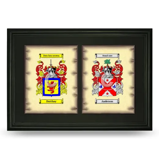 Double Coat of Arms Framed - Black
