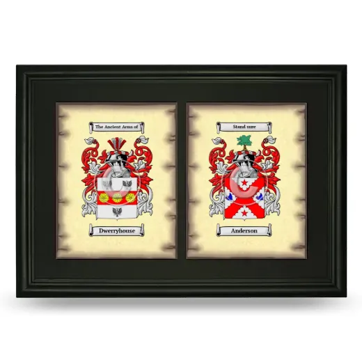 Double Coat of Arms Framed - Black