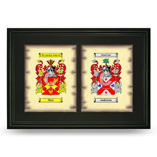 Double Coat of Arms Framed - Black