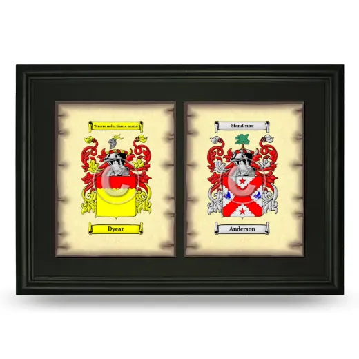 Double Coat of Arms Framed - Black
