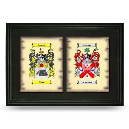 Double Coat of Arms Framed - Black