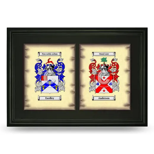 Double Coat of Arms Framed - Black