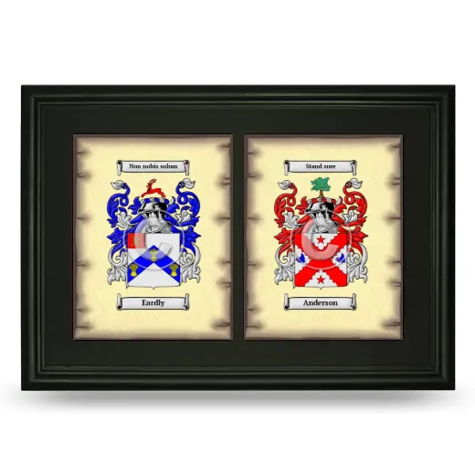 Double Coat of Arms Framed - Black