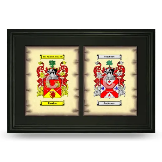 Double Coat of Arms Framed - Black