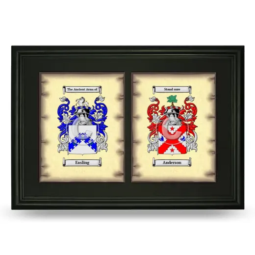 Double Coat of Arms Framed - Black