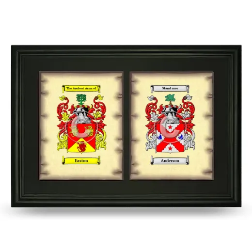 Double Coat of Arms Framed - Black