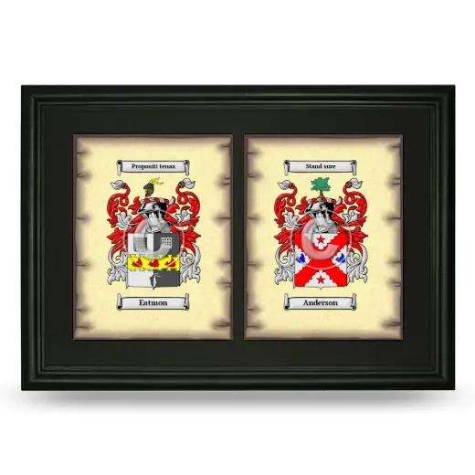 Double Coat of Arms Framed - Black
