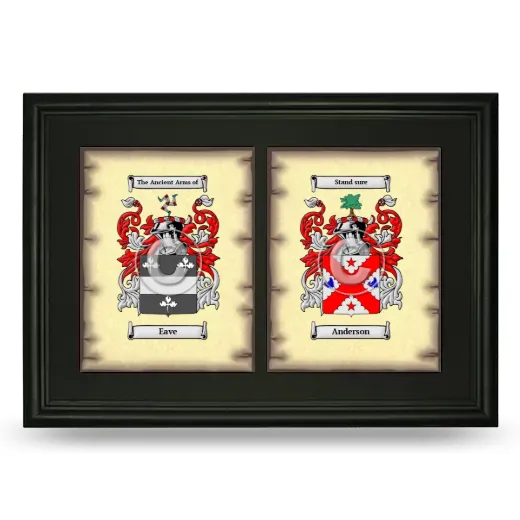 Double Coat of Arms Framed - Black
