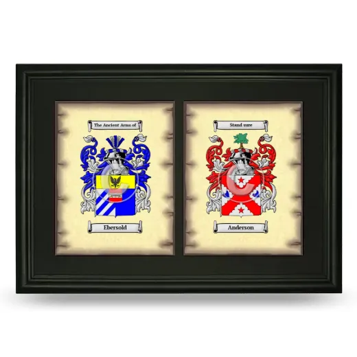 Double Coat of Arms Framed - Black