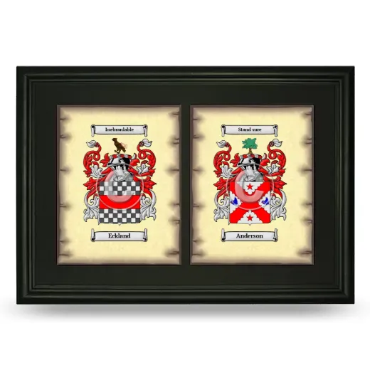 Double Coat of Arms Framed - Black