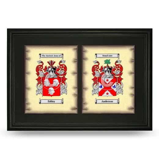 Double Coat of Arms Framed - Black