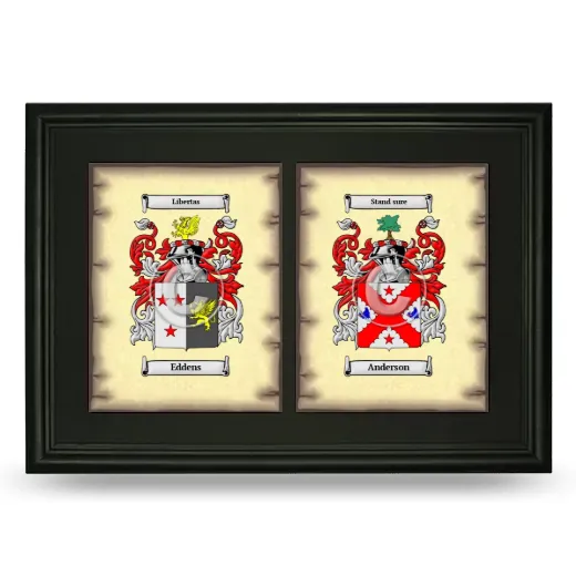 Double Coat of Arms Framed - Black