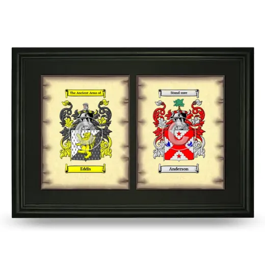 Double Coat of Arms Framed - Black