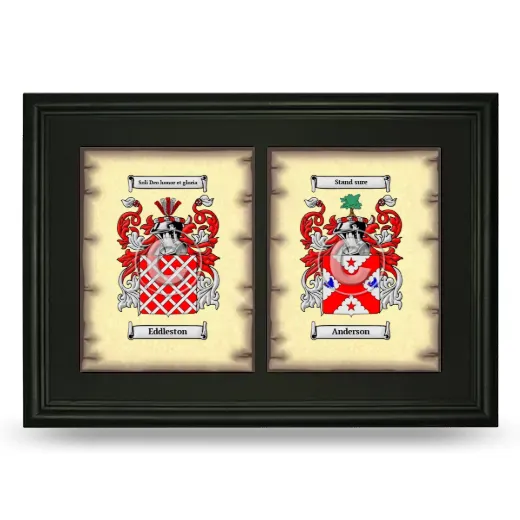Double Coat of Arms Framed - Black