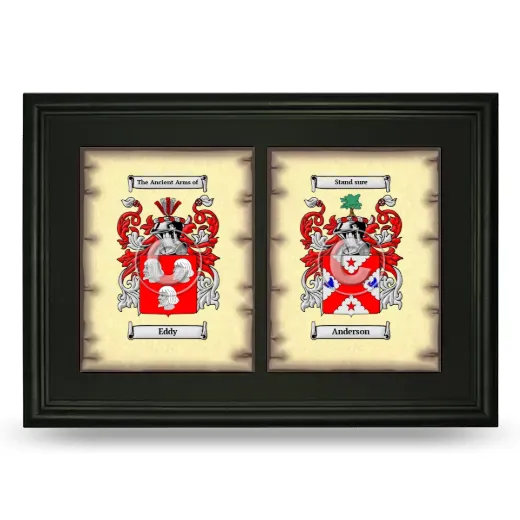 Double Coat of Arms Framed - Black
