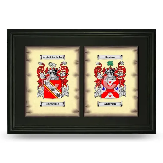 Double Coat of Arms Framed - Black