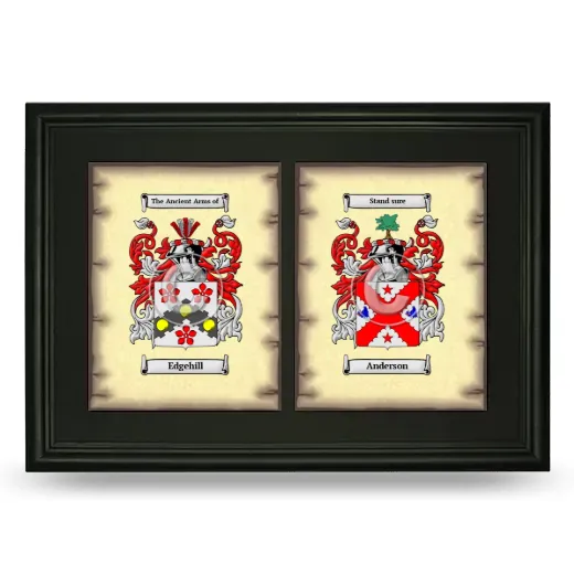 Double Coat of Arms Framed - Black
