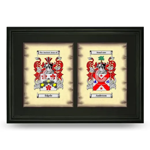 Double Coat of Arms Framed - Black