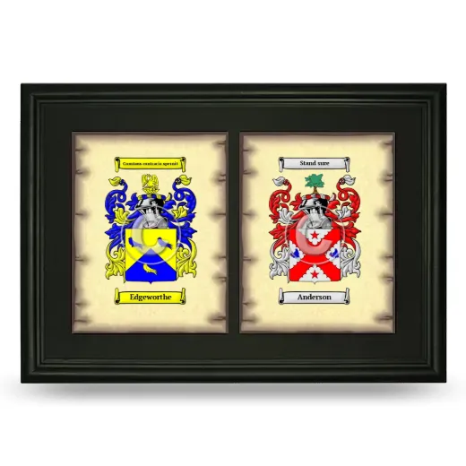 Double Coat of Arms Framed - Black