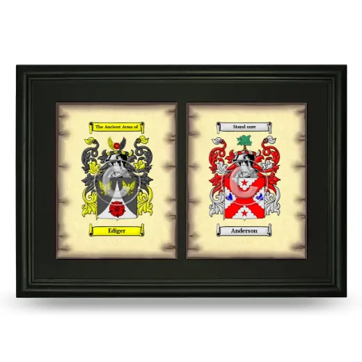 Double Coat of Arms Framed - Black