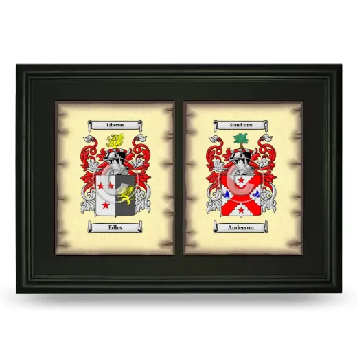 Double Coat of Arms Framed - Black