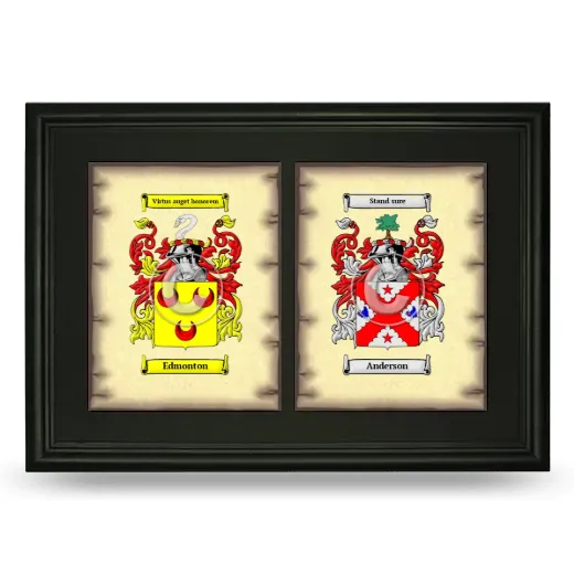Double Coat of Arms Framed - Black