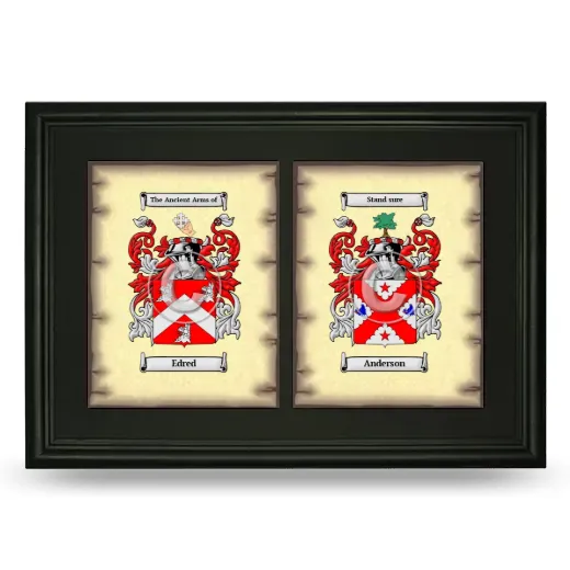 Double Coat of Arms Framed - Black