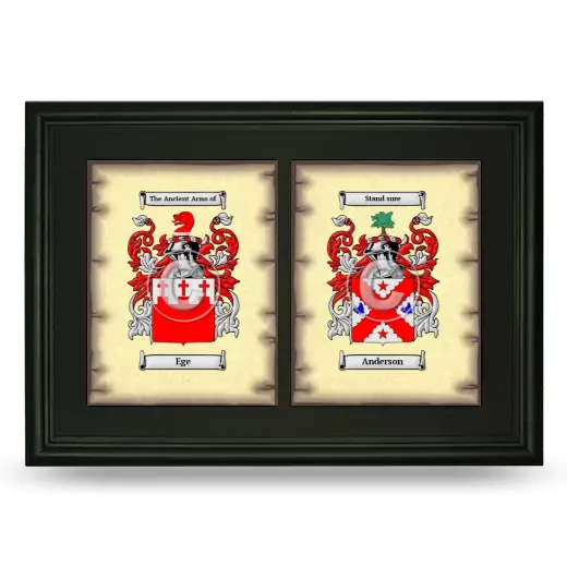 Double Coat of Arms Framed - Black