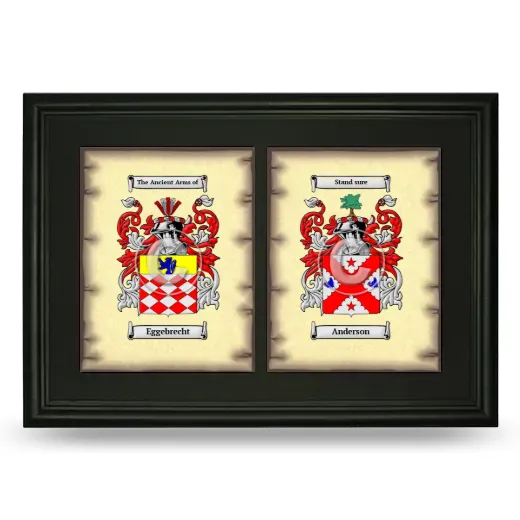 Double Coat of Arms Framed - Black