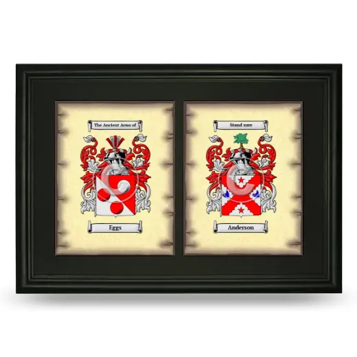 Double Coat of Arms Framed - Black