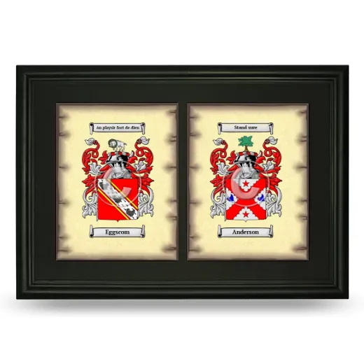 Double Coat of Arms Framed - Black