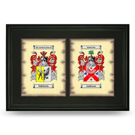 Double Coat of Arms Framed - Black