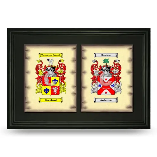 Double Coat of Arms Framed - Black