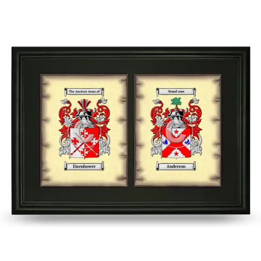 Double Coat of Arms Framed - Black