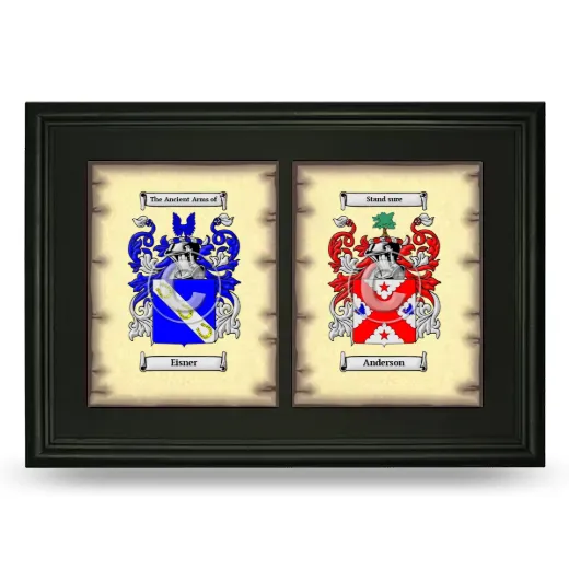 Double Coat of Arms Framed - Black
