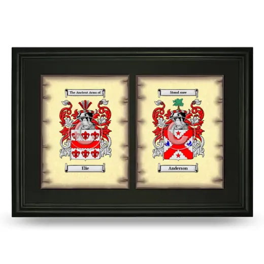 Double Coat of Arms Framed - Black