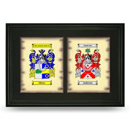 Double Coat of Arms Framed - Black
