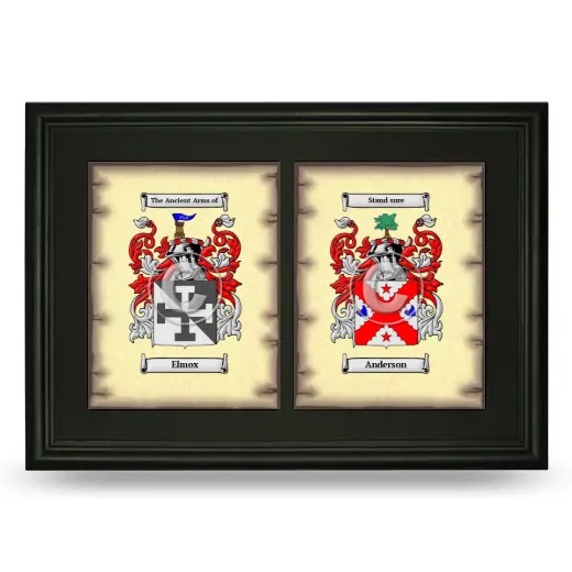 Double Coat of Arms Framed - Black