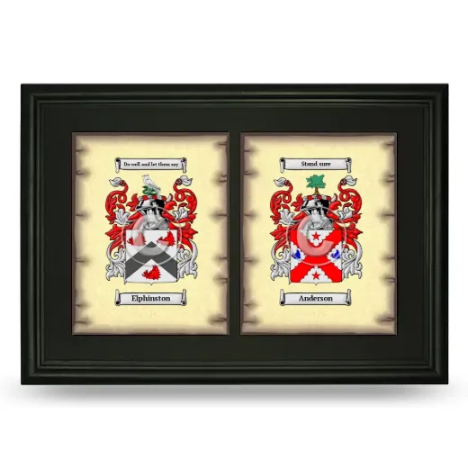 Double Coat of Arms Framed - Black