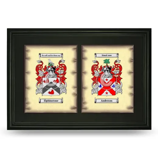Double Coat of Arms Framed - Black