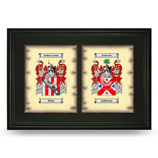 Double Coat of Arms Framed - Black