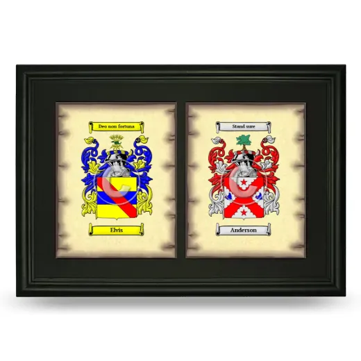 Double Coat of Arms Framed - Black