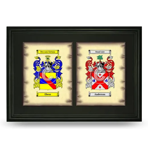 Double Coat of Arms Framed - Black