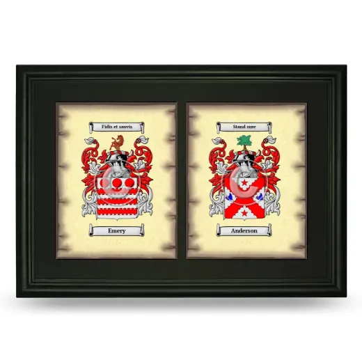 Double Coat of Arms Framed - Black