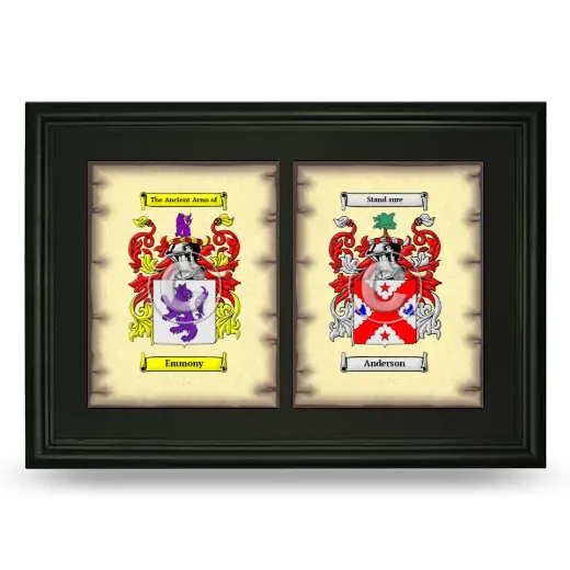 Double Coat of Arms Framed - Black