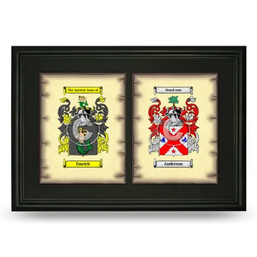 Double Coat of Arms Framed - Black